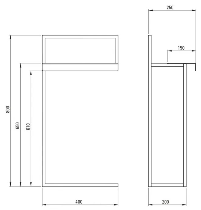 Suport accesorii baie negru freestanding Deante, Mokko