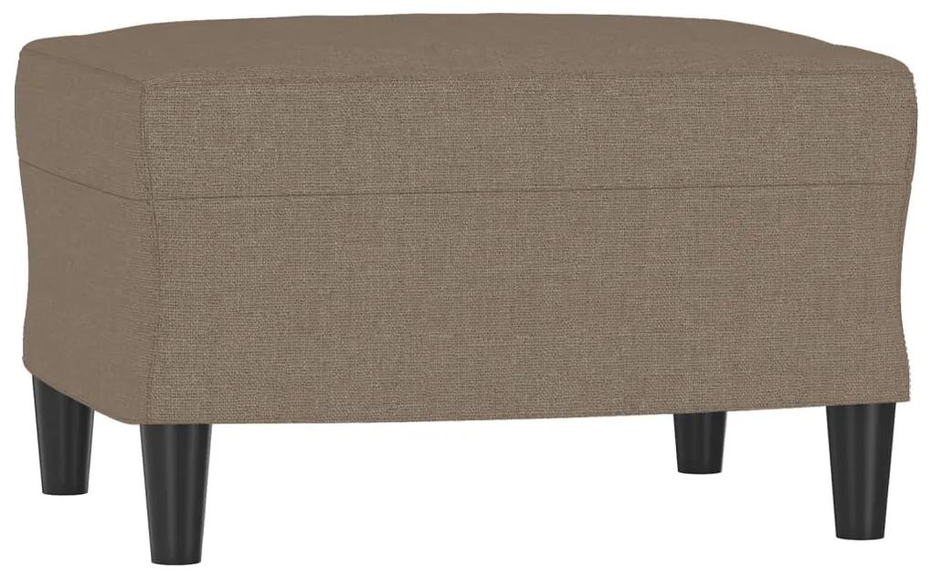 Fotoliu canapea cu taburet, taupe, 60 cm, material textil Gri taupe, 92 x 77 x 80 cm
