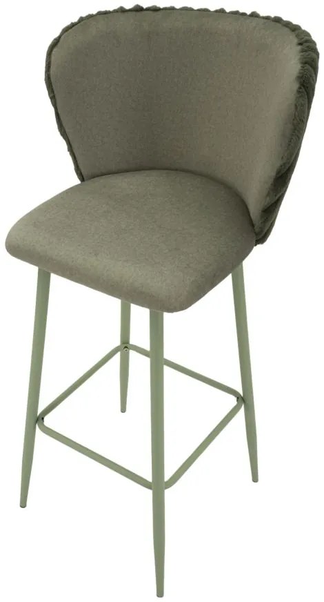 Mauro Ferretti Scaun De Bar Alaska -B- Verde Set 2 Bucăți Cm 55X58X106 (Înălțime Șezut Cm 77) | Aosom Romania