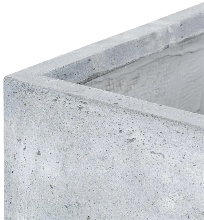 SOLIDFLOR, gri, ghiveci de flori, recipient pentru flori, 79,5X38X38 cm, beton fibră