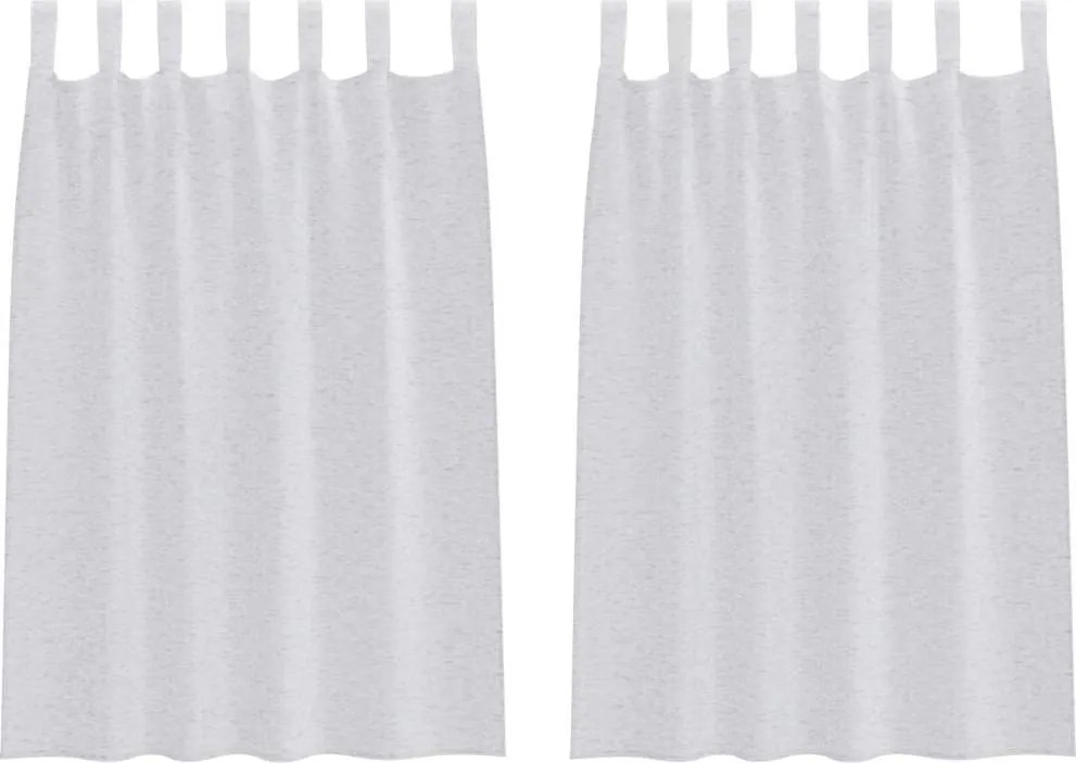 vidaXL Cortină din Voile 2 pcs Gri deschis 140 x 140 cm Poliester