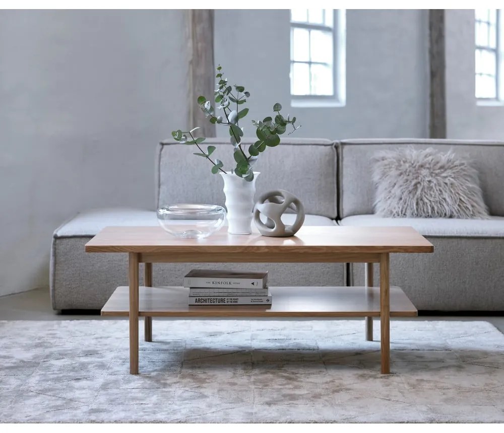 Măsuță de cafea cu blat cu aspect de lemn de stejar 60x120 cm Ponza – Unique Furniture