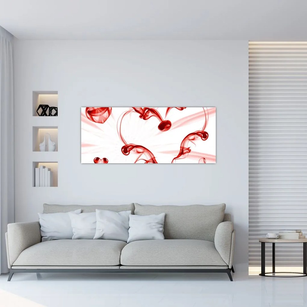Tablou cu inima din fum (120x50 cm)