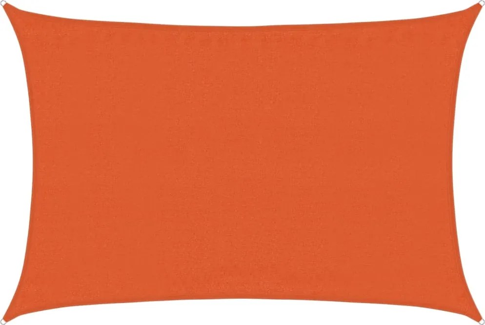 vidaXL Pânză parasolar, portocaliu, 3,5x4,5 m, HDPE, 160 g/m²
