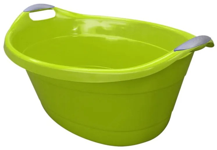 Bol oval cu maner 25L verde