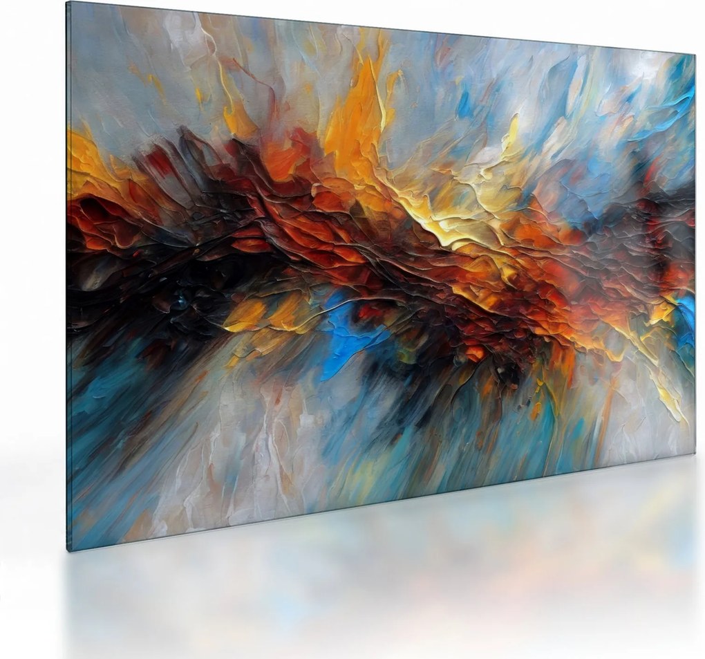 Tablou pe sticlă - Textura culorii (70x50 cm)