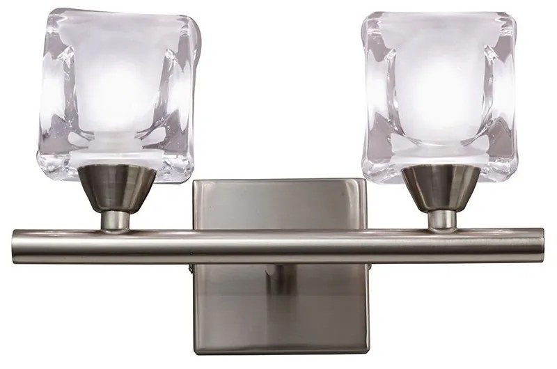 Aplica de perete design modern CUADRAX 2L nickel