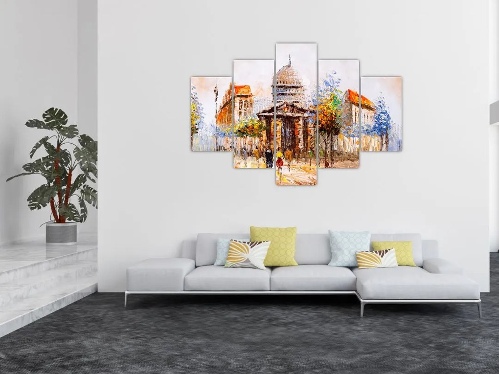 Tablou - Monument de oraș pictat (150x105 cm)