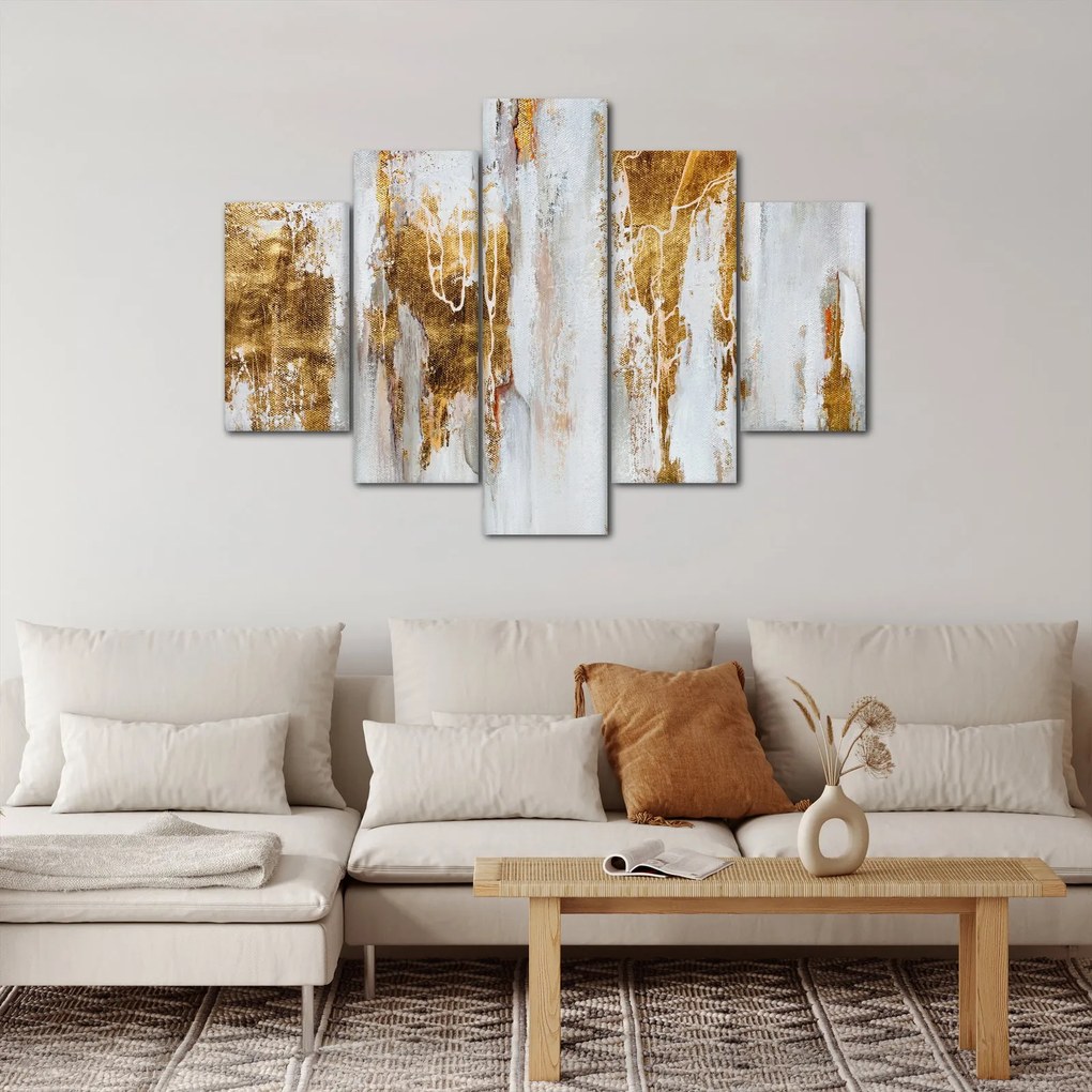 Tablou - Abstract auriu (150x105 cm)