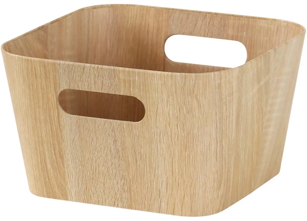 Set de 2 coșuri de depozitare Kitchisimo 27 × 27 × 16 cm, natur, M