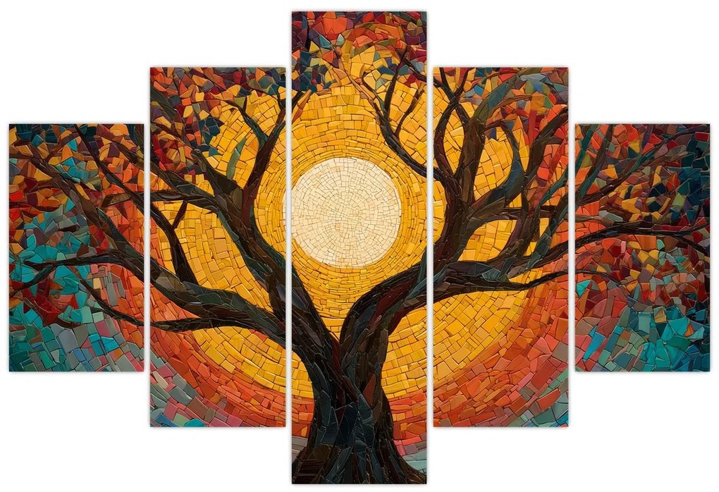 Tablou - Soarele în coroana arborelui vieții (150x105 cm)