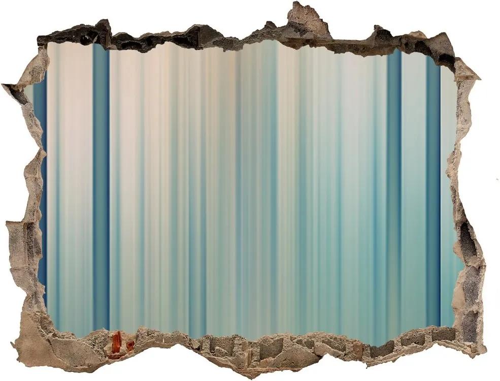 Autocolant un zid spart cu priveliște Dungi albastre