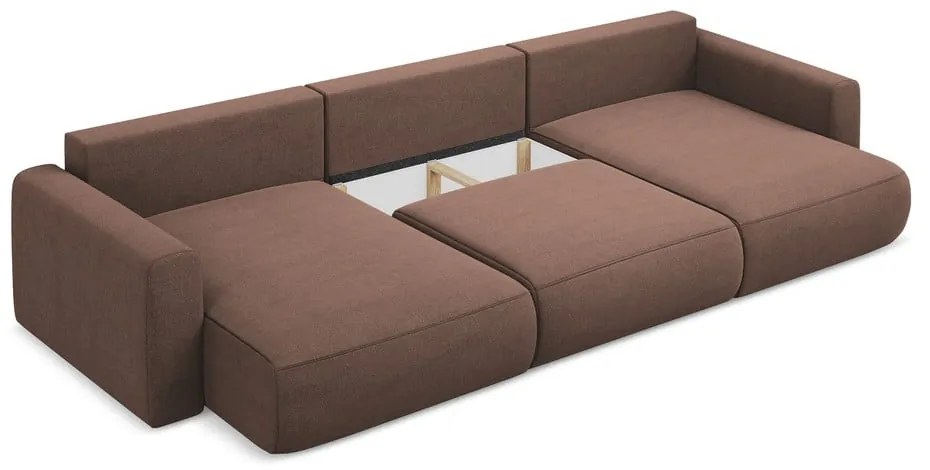 Colțar roz extensibil/cu spațiu de depozitare (în formă de "U") Kapua – Makamii