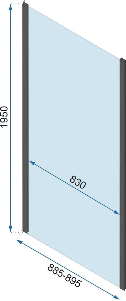 Cabina dus REA Rapid Swing 120x90 cm crom