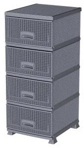 Aldotrade Comoda cu 4 sertare RETRO NEW, gri