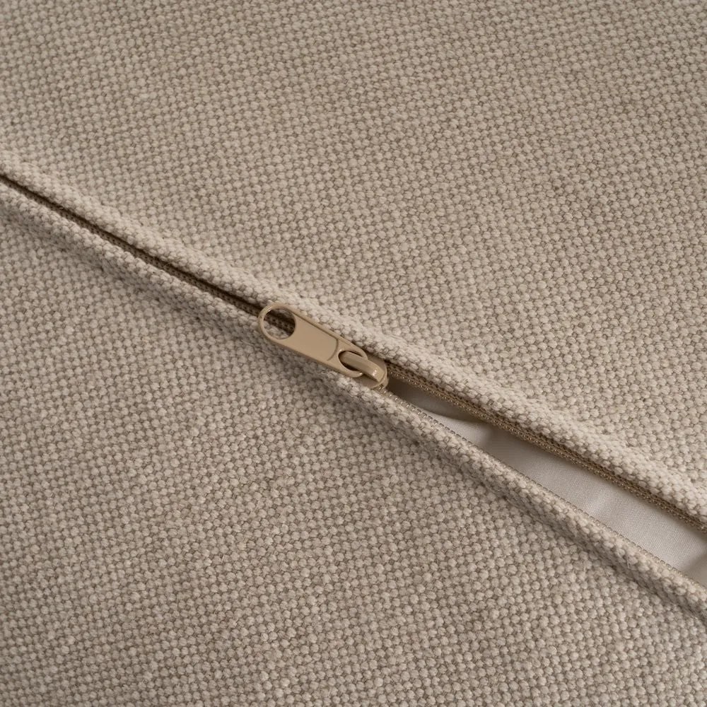 Colțar crem cu tapițerie din in (cu colț pe partea dreaptă, cu șezlong) – Ixia