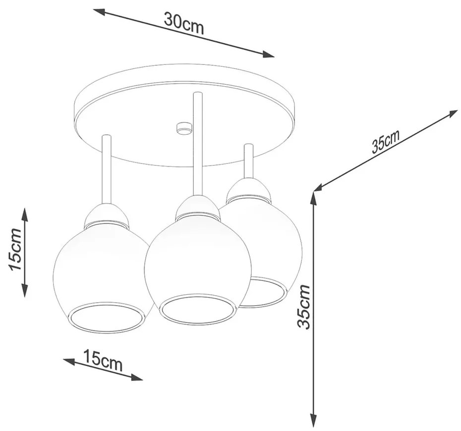 Plafonieră neagră ø 15 cm Grande – Nice Lamps