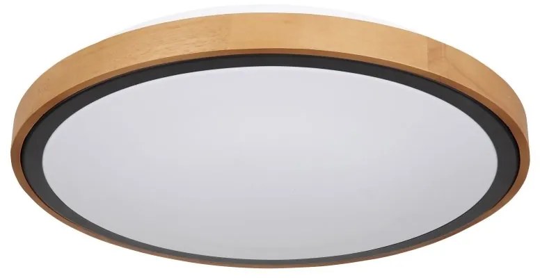 Plafoniera LED cu aspect lemn design modern Bruno maro 43,7cm 24W
