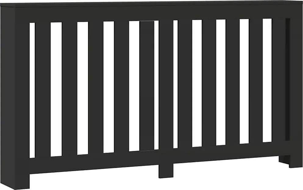 vidaXL Mască pentru calorifer, negru, 149x20x82 cm, lemn prelucrat