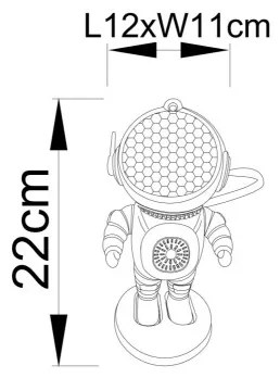 Lampă LED RGB de masă Globo 28084 COSMO LED/6W/5V alb astronaut