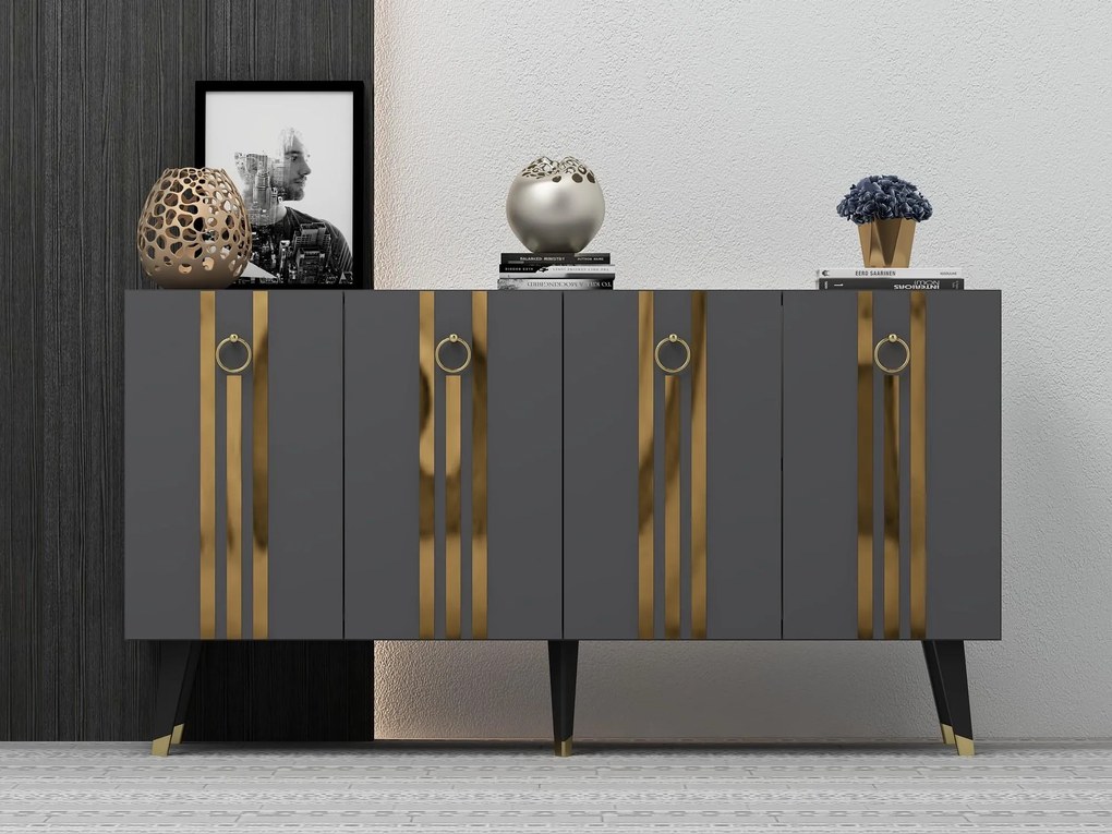 Dulap Pometu (antracit + auriu) . 1093453