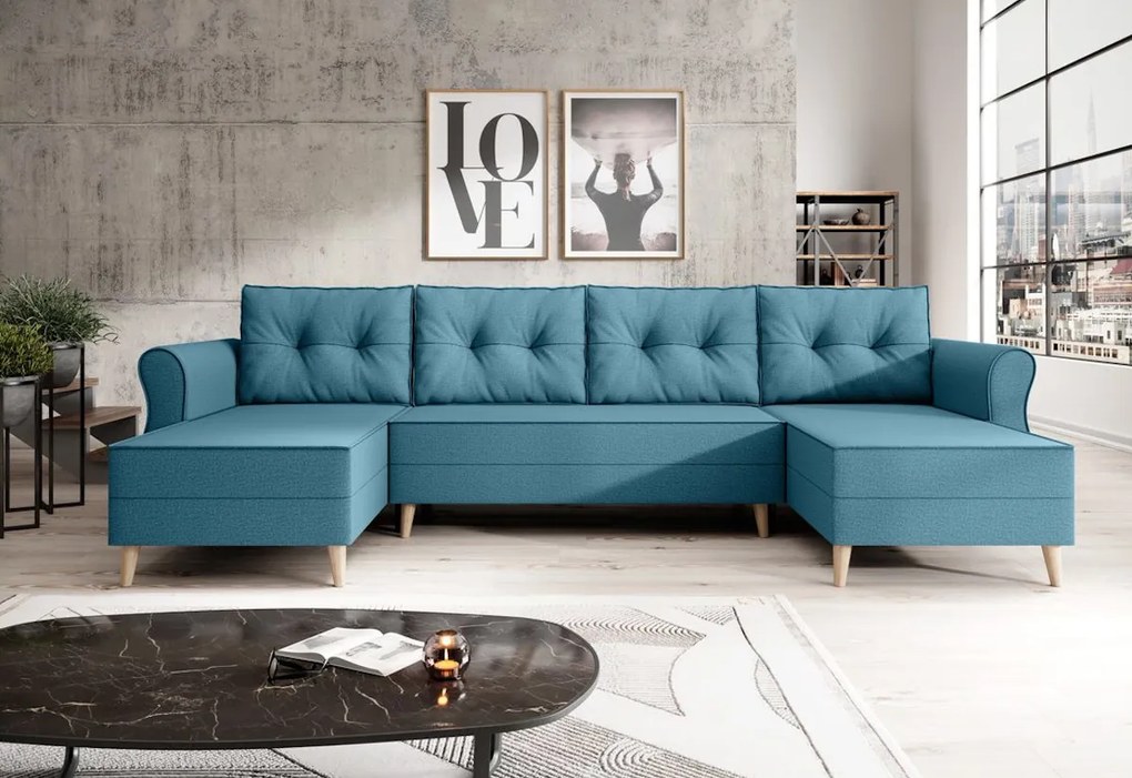 Supermobel Coltar in forma de U MILANO, 300x90x140, malmo 85