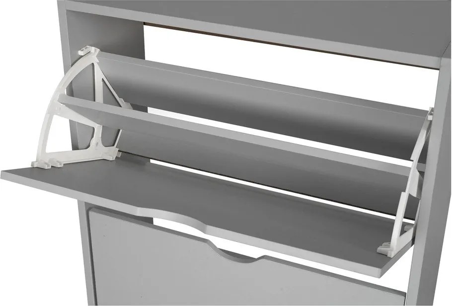 Pantofar gri cu deschidere înclinată 60x118x24 cm Stelo – Bonami Essentials