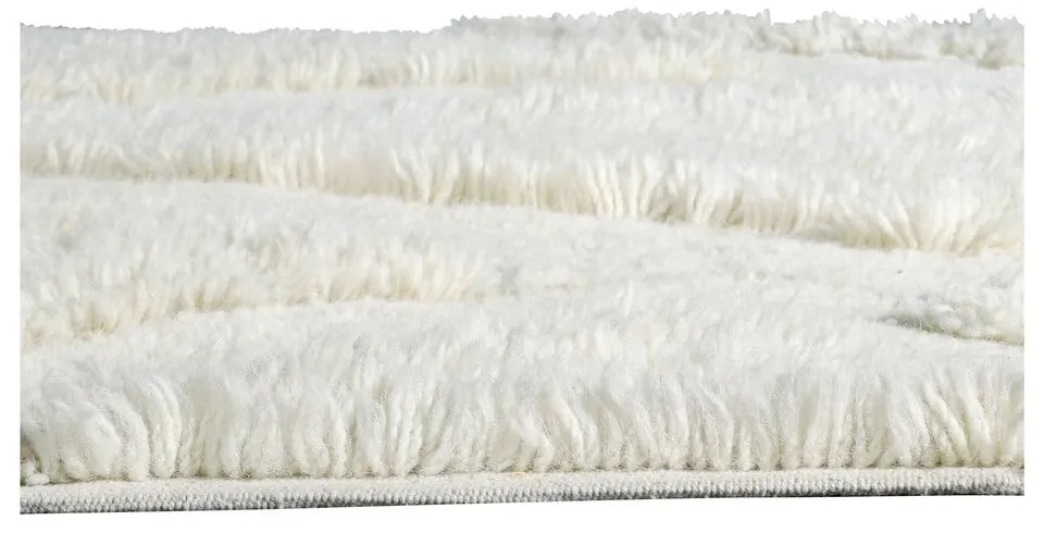 Covor tip traversă alb lavabil/țesut manual din lână 70x200 cm Enkang Ivory – Lorena Canals