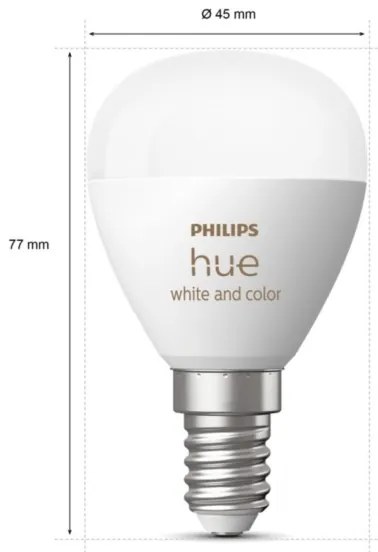 Bec LED RGBW dimabil Philips Hue WACA P45 E14/5,1W/230V 2000-6500K