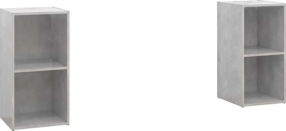 vidaXL Dulapuri TV 2 buc gri beton, 72x35x36,5 cm lemn prelucrat