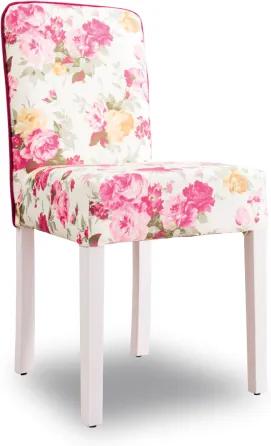Scaun pentru copii, tapitat cu stofa cu picioare din lemn Summer Flowers, l44xA49xH87 cm