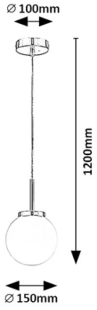 Pendul pentru baie design modern IP44 Togo crom, alb