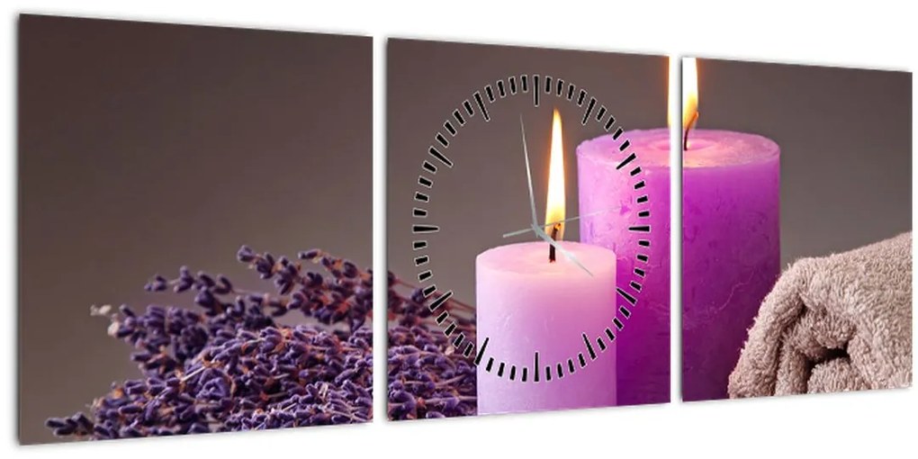 Tablou cu produsele spa (cu ceas) (90x30 cm)