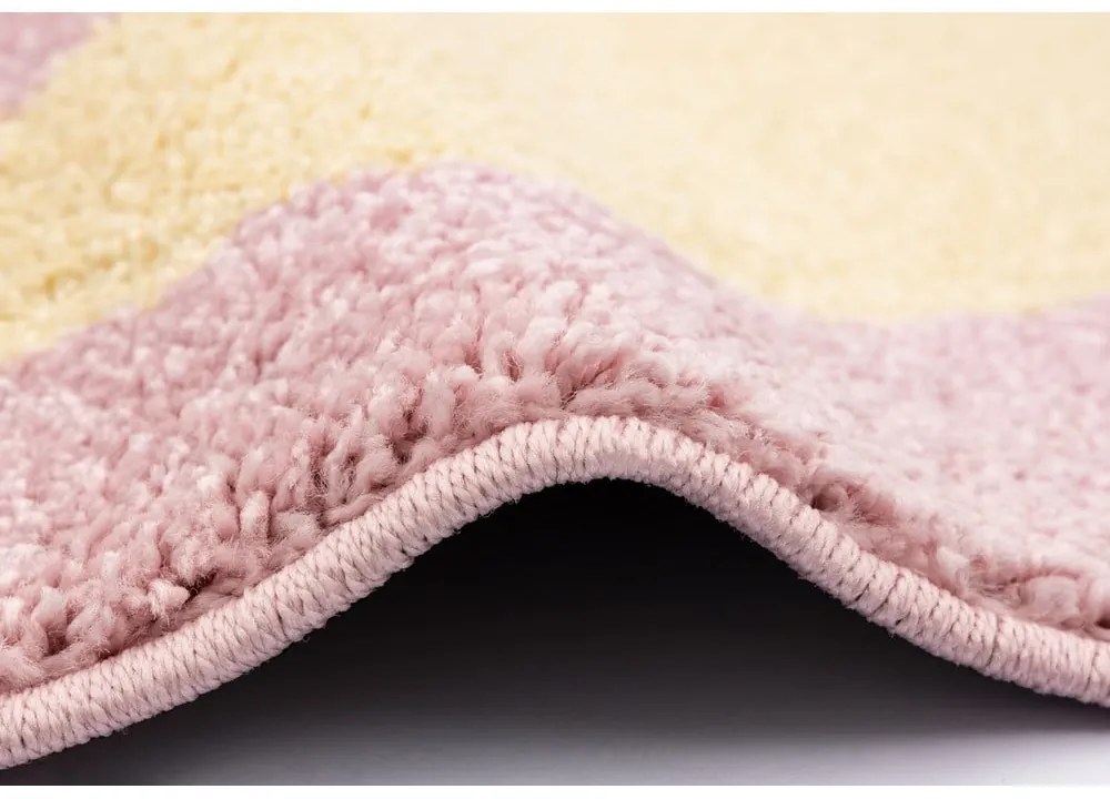 Covor pentru copii galben-roz 100x170 cm Hugsy Vanilla – FD