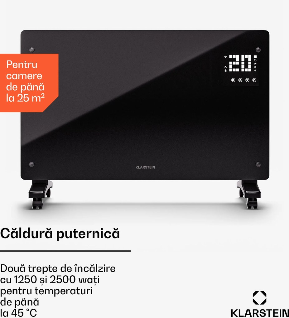 Klarstein Bornholm Smart 2500, încălzitor, 2500W, WiFi, LED, IP24