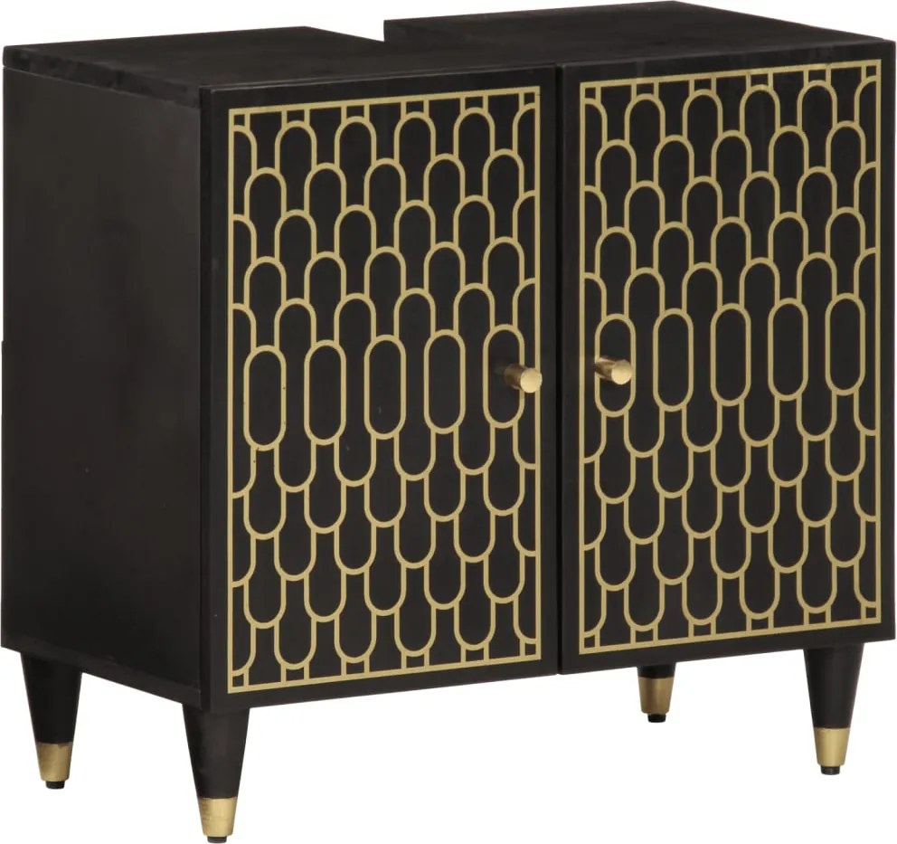 vidaXL Dulap pentru chiuveta de baie, 62x33x58 cm, lemn masiv de mango