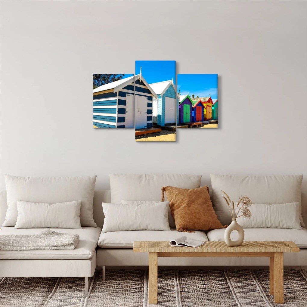 Tablou - Plaja Brighton, Melbourne, Australia (90x60 cm)