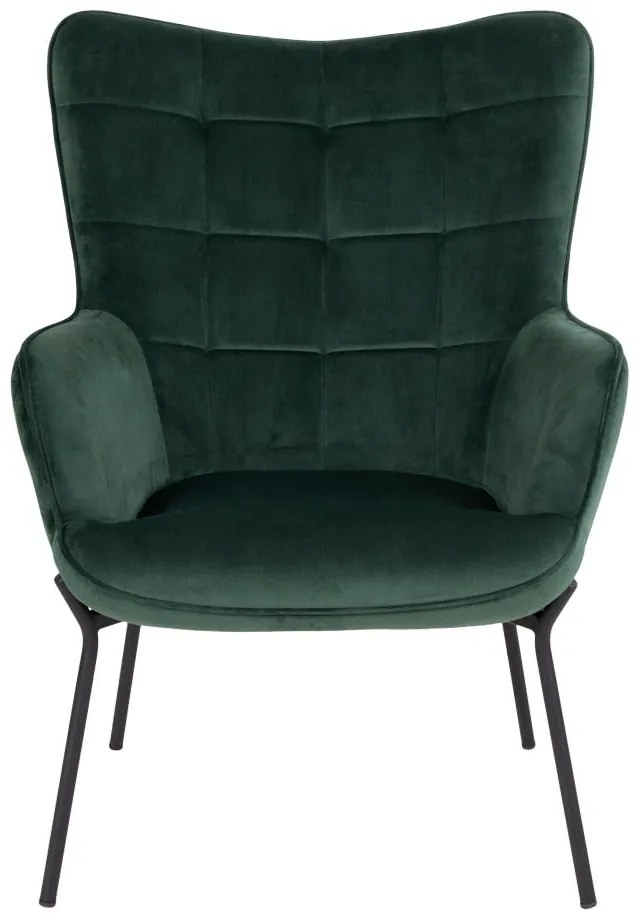 Fotoliu verde cu tapițerie din catifea Glasgow – Bonami Essentials