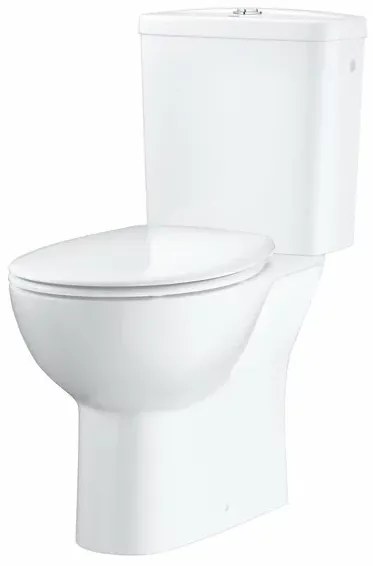 Set vas WC pe pardoseala Grohe Bau Ceramic Rimless cu rezervor asezat si capac softclose