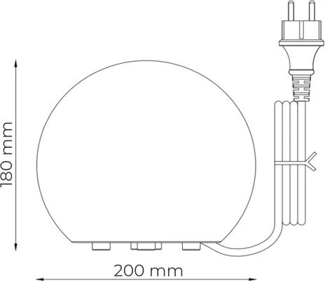 Zuma Line Mc20E - Lampă de exterior GLOBO 1xE27/10W/230V Ø 20 cm IP44
