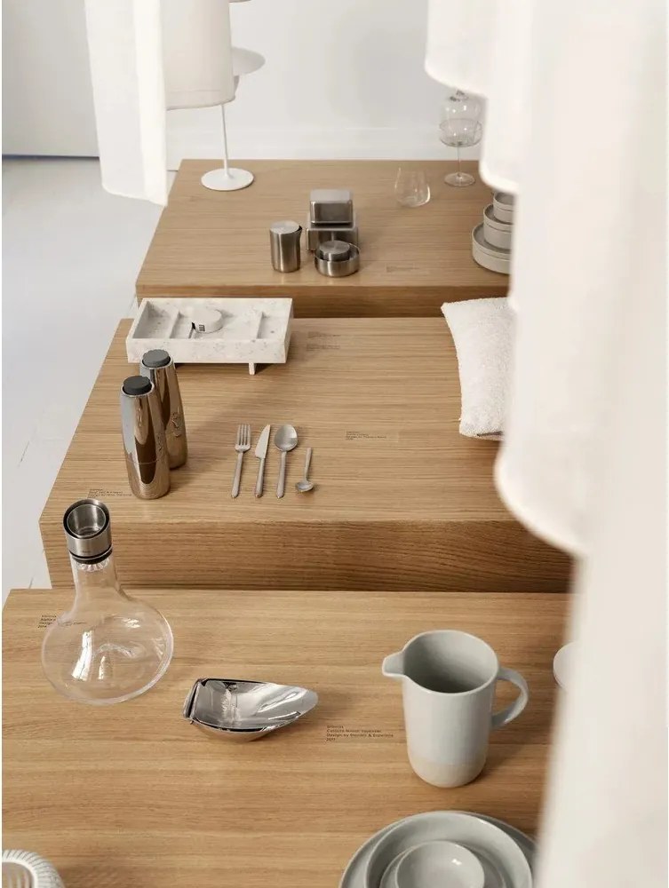 Furculițe pentru desert negre din oțel inoxidabil 4 buc. pentru 4 persoane Stella – Blomus