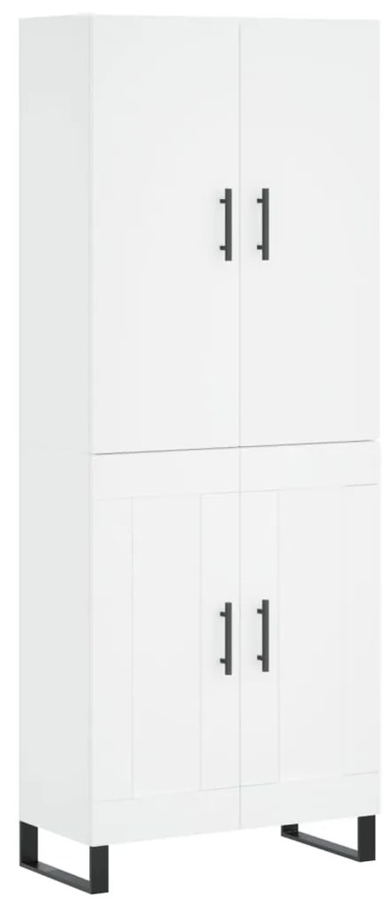 3195811 vidaXL Dulap înalt, alb, 69,5x34x180 cm, lemn compozit