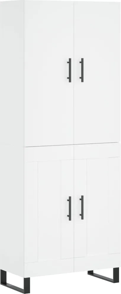 vidaXL Dulap înalt, alb, 69,5x34x180 cm, lemn compozit
