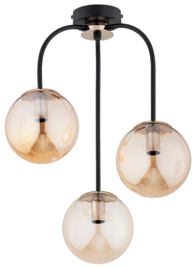 Lustră aplicată GAMMA 3xE14/10W/230V negru/auriu