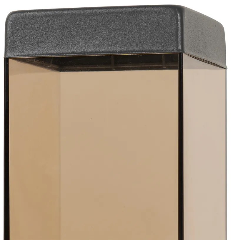 Lampa de exterior modern gri inchis cu fum 45 cm - Malios