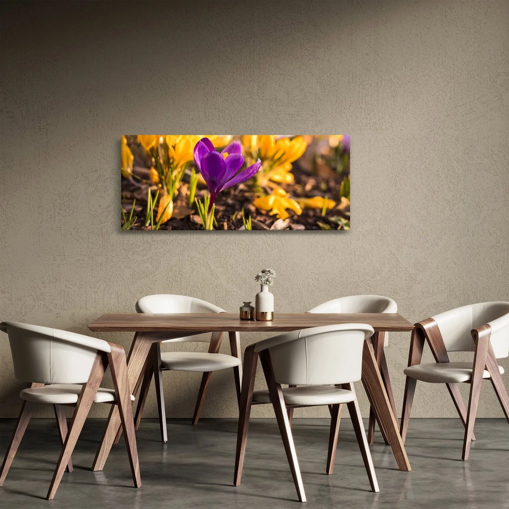 Tablou cu floare violetă (120x50 cm)
