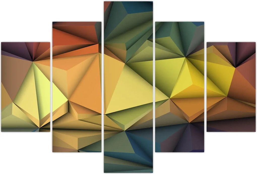 Tablou - Abstracție 3D poligonală (150x105 cm)