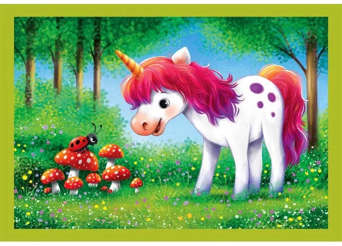 Unicorn One Day Puzzle 4-în-1 Clementoni
