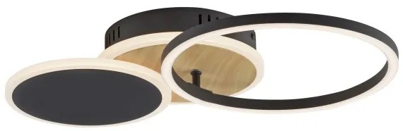 Plafonieră LED SEVENT LED/25,5W/230V negru/maro Leuchten Direkt 14116-78