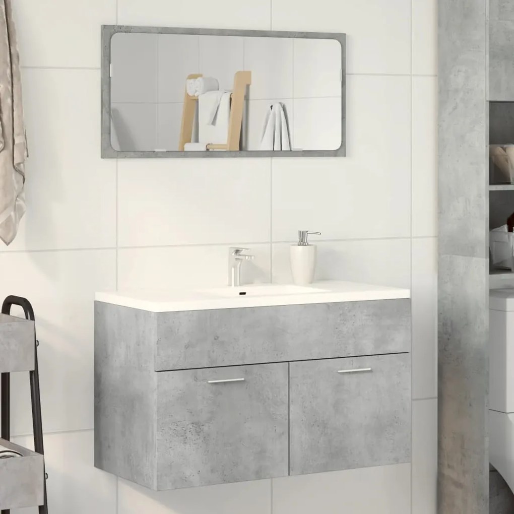 vidaXL Dulap de chiuvetă, gri beton, 80x38,5x46 cm, PAL